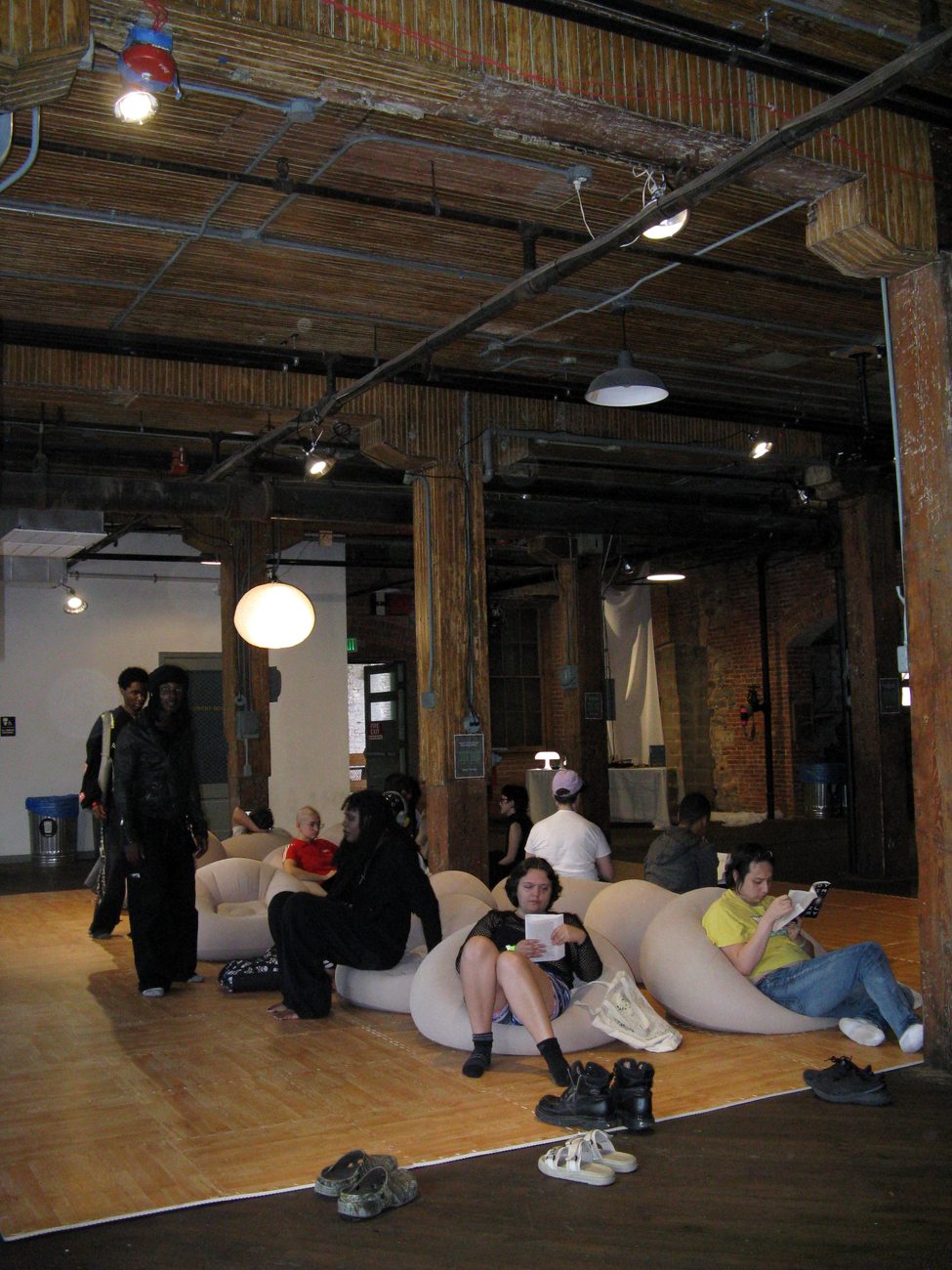 A musician performing quietly within the First Flush environment
